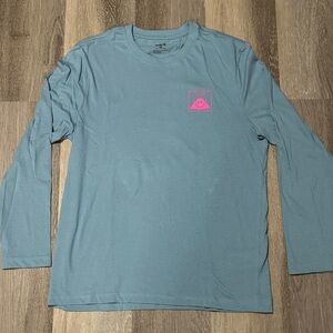 Like New Hurley Men’s Long-Sleeve Crewneck Shirt in Dusty Blue